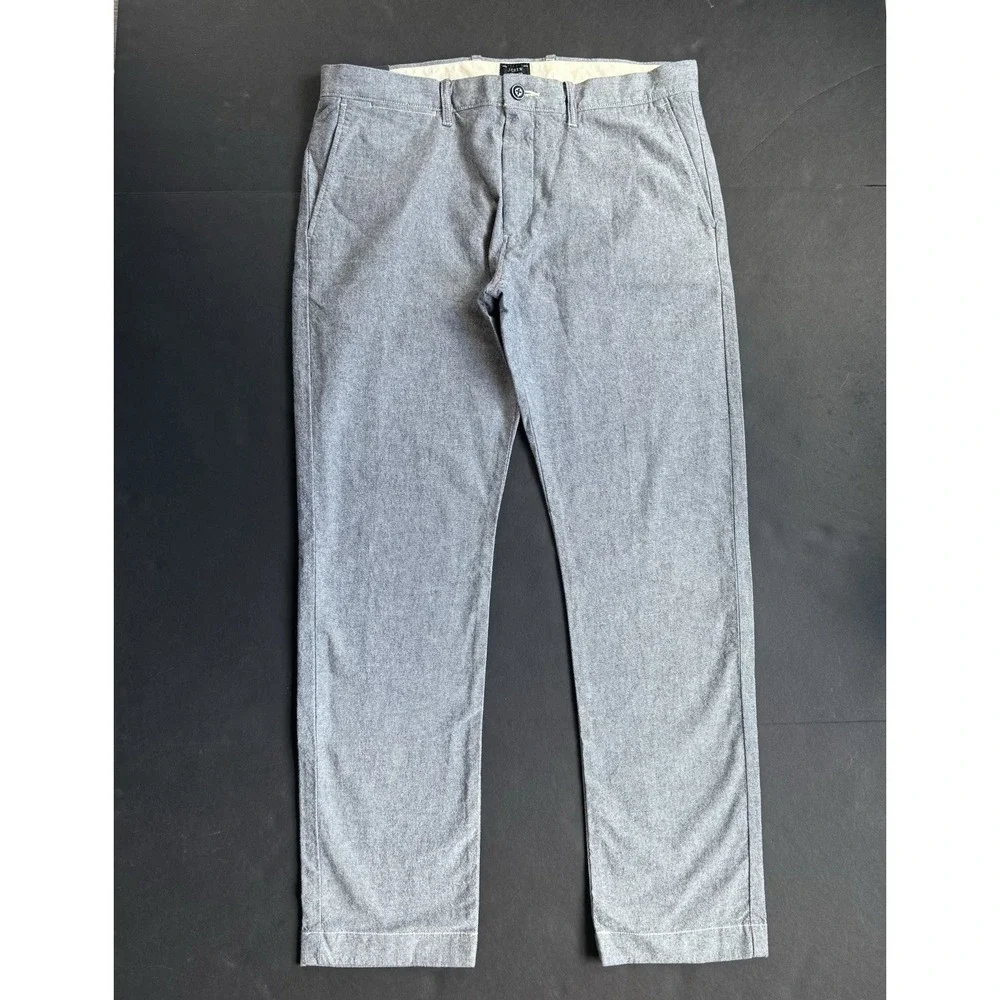 J. Crew Factory | Pants | New J Crew Chambray 484 Chino Dress Pants Men 33  X 3 Cotton Blue Slim Fit Beach | Poshmark